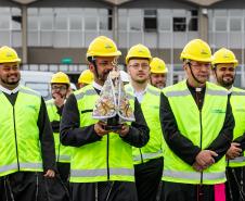 Imagem de Nossa Senhora do Rocio é recebida com homenagens no Porto de Paranaguá