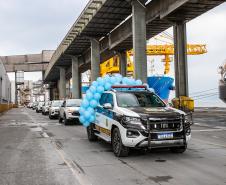 Imagem de Nossa Senhora do Rocio é recebida com homenagens no Porto de Paranaguá