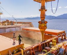 Porto de Paranaguá coloca em funcionamento tecnologia que reduz emissão de partículas no embarque de granéis