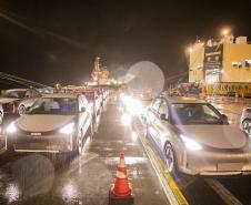Porto de Paranaguá registra maior desembarque de veículos elétricos do Paraná