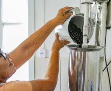 Oficina da Portos do Paraná ensina comunidade litorânea sobre coleta e despolpa do açaí juçara