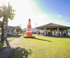 Maio Amarelo alerta caminhoneiros no Pátio de Triagem