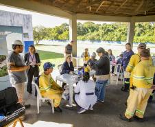 Maio Amarelo alerta caminhoneiros no Pátio de Triagem