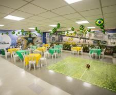Evento foi marcado pela troca de figurinhas, interação e celebrar a paixão pelo futebol