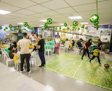 Evento foi marcado pela troca de figurinhas, interação e celebrar a paixão pelo futebol