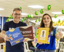 Evento foi marcado pela troca de figurinhas, interação e celebrar a paixão pelo futebol