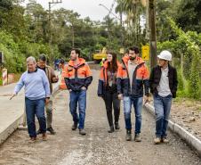 Pavimentação em concreto já ocupa quase toda a extensão da Avenida Conde Matarazzo e da Rua Engenheiro Luís Augusto