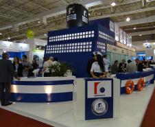 Um estande temático em forma de um navio está atraindo a atenção de visitantes e expositores da 18ª edição da Feira Internacional de Logística, Transporte de Cargas e Comércio Exterior – Intermodal South America, que foi aberta nesta terça-feira (10), no Transamérica Expo Center, em São Paulo. A feira reúne em torno de 500 expositores de vinte países.
