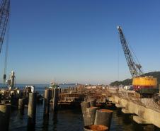 Investimentos privados na ordem de R$ 365 milhões foram realizados para a construção do novo berço e compra de equipamentos. Obra aumentará a capacidade do terminal e permitirá a atracação de navios de maior porte