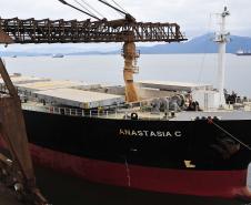 De janeiro a agosto, foram exportadas pelo porto paranaense 10 milhões de toneladas de  soja, farelo de soja e óleo de soja. O volume já superou o registrado no mesmo período do ano passado.