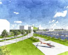 A partir desse conceito global, desenvolvido sobre o Plano de Desenvolvimento e Zoneamento do Porto Organizado de Paranaguá, será desenvolvido o estudo preliminar de cada uma dessas áreas. 