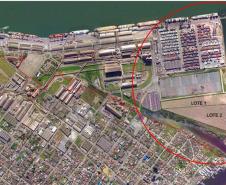 O novo empreendimento ficará localizado no setor Leste do Porto de Paranaguá, indicado na imagem.