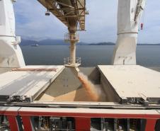 O Porto de Paranaguá bateu, no ultimo domingo (17), o recorde histórico de exportação de grãos pelo Corredor de Exportação. Foram embarcadas 112,9 mil toneladas de grãos no intervalo de 24 horas, mesmo com paralisação (por 2,5 horas) por conta das chuvas.