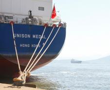Bandeiras do Panamá e Libéria são as mais frequentes em navios atracados no Porto de Paranaguá 