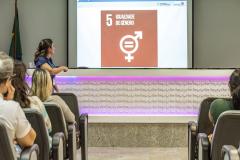 Ontem (17), uma temática bem específica foi tratada pela bióloga Jaqueline Dittrich, analista portuária da Diretoria de Meio Ambiente da empresa.