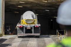 Foram oito volumes, de oito toneladas cada, de equipamentos. Porto paranaense tem operadores altamente qualificados para operar esse tipo de carga especial.