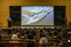 Mais de 200 alunos participaram de palestra realizada pela Portos do Paraná