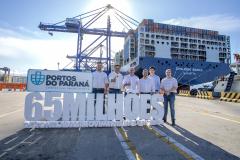 Portos do Paraná ultrapassa 65 milhões de toneladas movimentadas em 2023