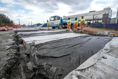 Pátio de Triagem ganha pavimentação de concreto em áreas mais sensíveis