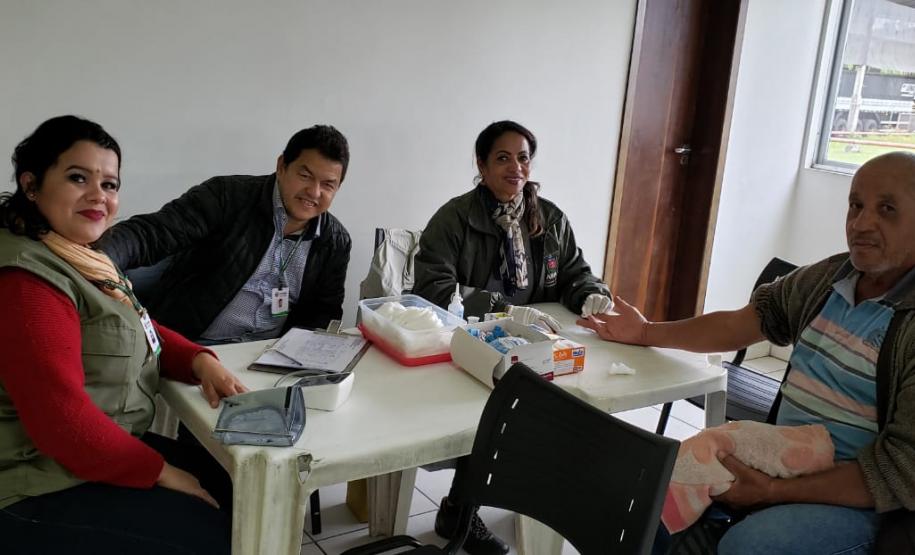 Caminhoneiros utilizam serviços gratuitos no Pátio de Triagem