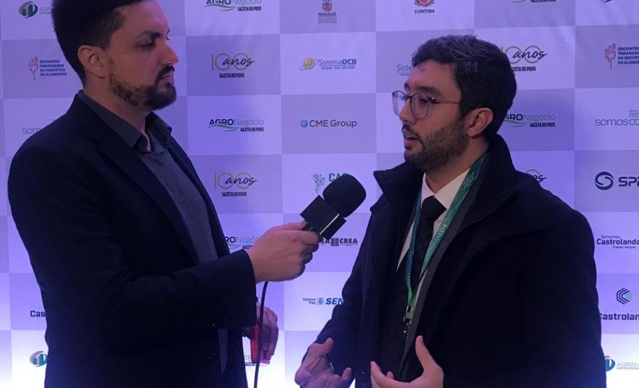 Presidente da Portos do Paraná, Luiz Fernando Garcia, no 7º Fórum da Agricultura da América do Sul