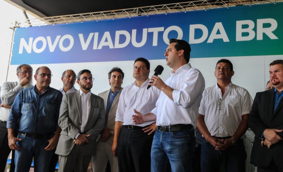 O governador Carlos Massa Ratinho Júnior inaugura nesta quinta-feira (10) , o viaduto da BR-277 e as obras de ampliação do Terminal de Contêineres de Paranaguá (TCP).