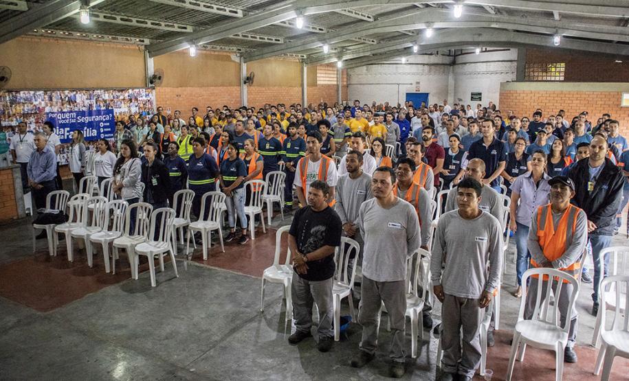 Cerca de 1100 trabalhadores prestigiaram o encontro de reflexão sobre prevenção de acidentes de trabalho e também de muita confraternização