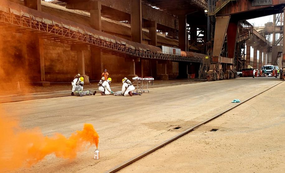 Esta é a primeira ação deste tipo e preparou trabalhadores de vários setores e empresas para dar resposta rápida e eficaz em caso de contato com produtos usados na fumigação