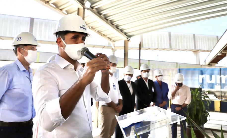 A Cotriguaçu, um dos onze terminais que integram o Corredor de Exportação Leste do Porto de Paranaguá, inaugurou, nesta quarta-feira (10), um novo desvio ferroviário. O investimento privado na remodelação, de R$8 milhões, vai ao encontro do Plano Estadual Ferroviário e dos projetos da Portos do Paraná para ampliação da capacidade e participação do modal no transporte de carga.