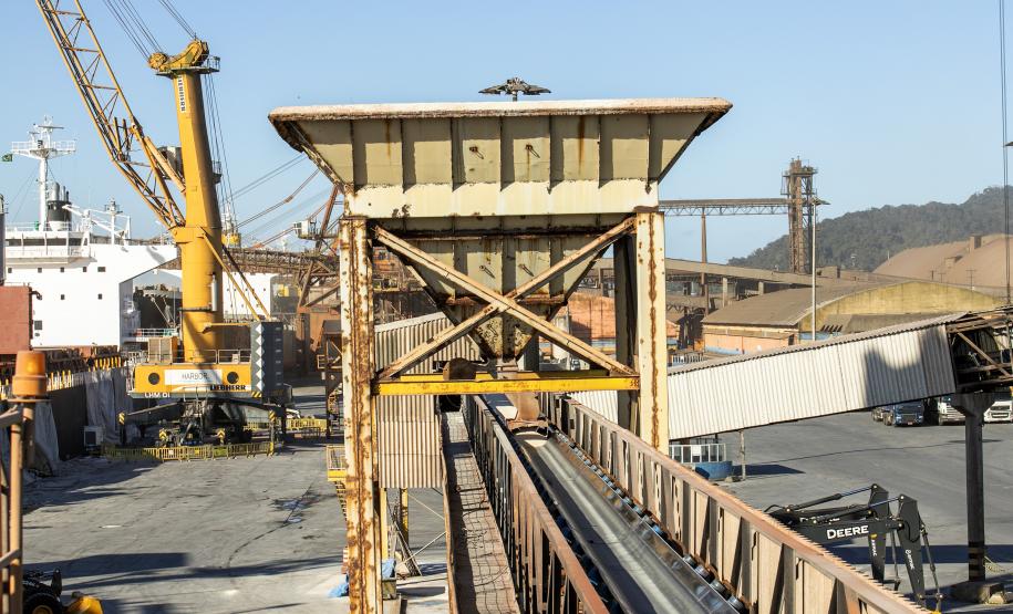Uma operação diferente chama a atenção nesta semana. No berço 209, o navio Bulk Trader descarrega fertilizantes em uma operação simultânea, com dois guindastes de terra. Em quatro dias serão quase 34,3 mil toneladas de produtos recebidos, incluindo ureia, nitrato de amônio e complexo NPK (nitrogênio, fósforo e potássio).Uma operação diferente chama a atenção nesta semana. No berço 209, o navio Bulk Trader descarrega fertilizantes em uma operação simultânea, com dois guindastes de terra. Em quatro dias serão