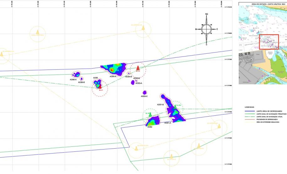 Nesta semana, as atividades da derrocagem no complexo rochoso, localizado no canal de acesso aos portos de Paranaguá e Antonina, estão na porção AD04. Ao todo, a obra deve remover 22,3 mil metros cúbicos das formações rochosas.