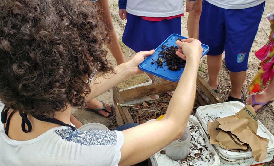 Como educação ambiental, Portos do Paraná implanta composteiras em escolas na Ilha do Mel