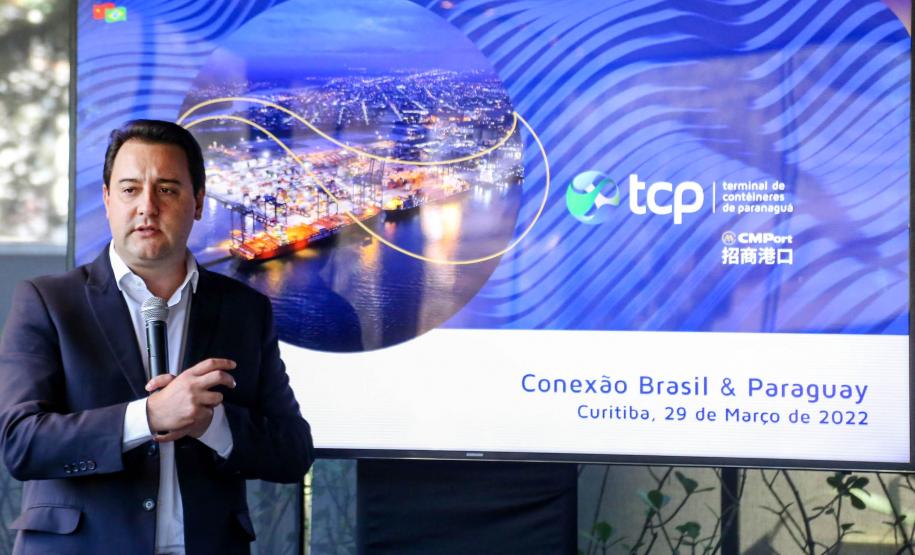 Ratinho Junior disse que o terminal é uma das principais portas de entrada e saída de produtos para o país vizinho. Projetos como a Nova Ferroeste, o programa de concessões rodoviárias, a Ponte de Integração Brasil-Paraguai e as melhorias no Porto posicionam o Paraná como a Central Logística da América do Sul.