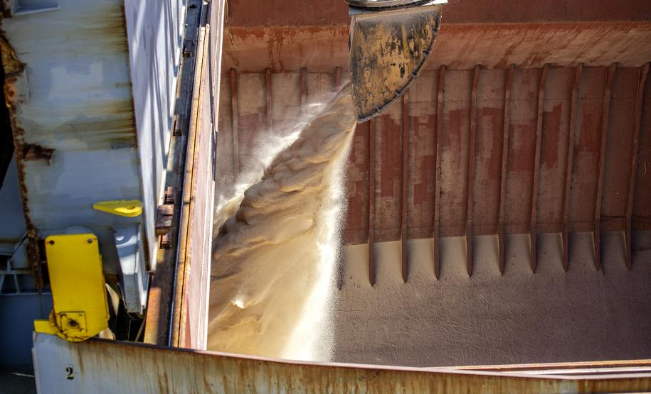 Projeção é de aumento de 53% em relação ao mesmo período de 2021. O crescimento está sendo puxado pelo milho, que deve exportar 2,6 milhões de toneladas no trimestre, mais de 2 mil vezes o volume do ano anterior