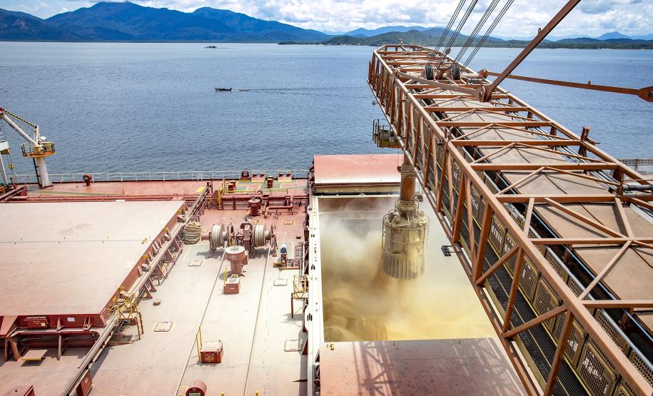 Janeiro foi de recorde nas exportações de grãos pelo Corredor Leste do Porto de Paranaguá
