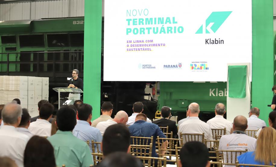 Governador participa da inauguração do novo terminal da Klabin no Porto de Paranaguá