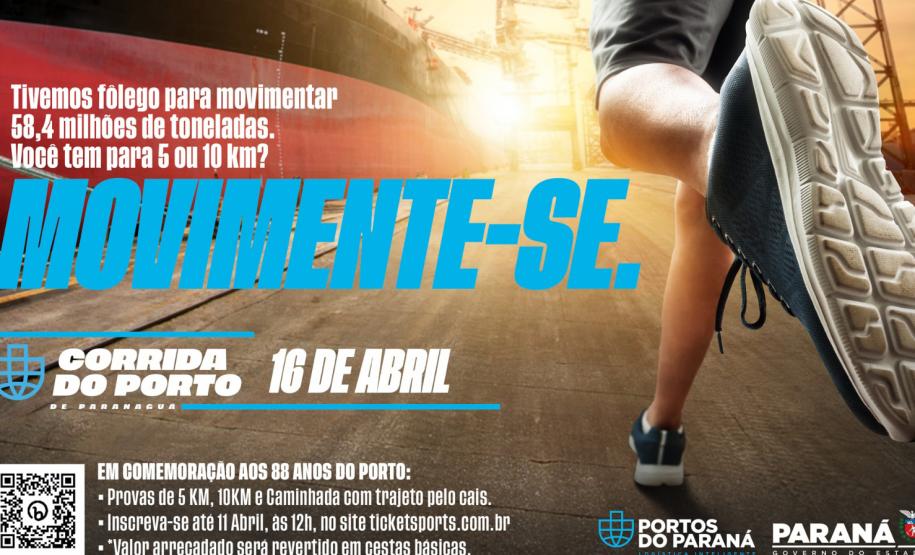 Corrida do Porto de Paranaguá arrecada 14 toneladas de alimentos com 1,2 mil inscrições