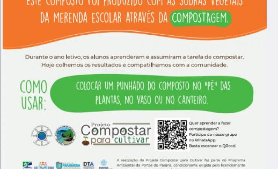 Ação coordenada pela Portos do Paraná envolveu 250 pessoas e compostou cerca de uma tonelada de resíduos orgânicos gerados na Ilha do Mel em 2022