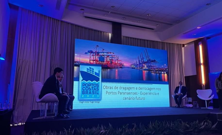 Portos do Paraná é destaque em seminário de infraestrutura e transporte marítimo