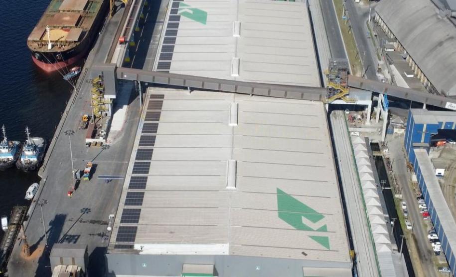 Painéis fotovoltaicos incrementam sustentabilidade no terminal da Klabin no porto