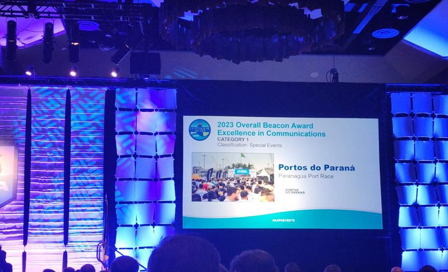 Portos do Paraná ganha prêmio nos EUA por relacionamento com a comunidade