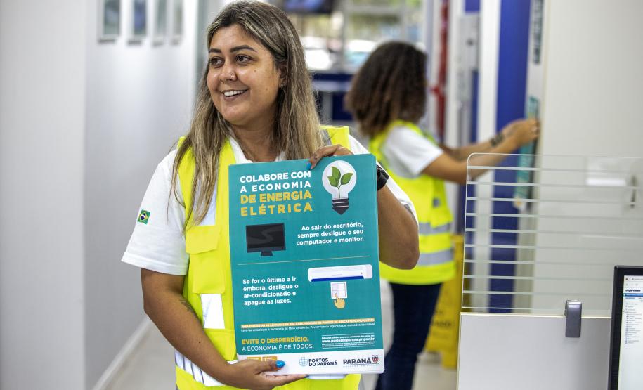 Portos do Paraná promove campanha interna para economia de energia elétrica
