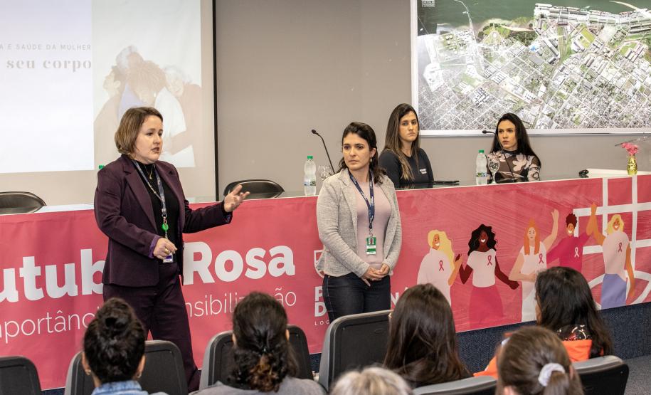 Especialistas em saúde realizam palestra sobre outubro rosa na Portos do Paraná