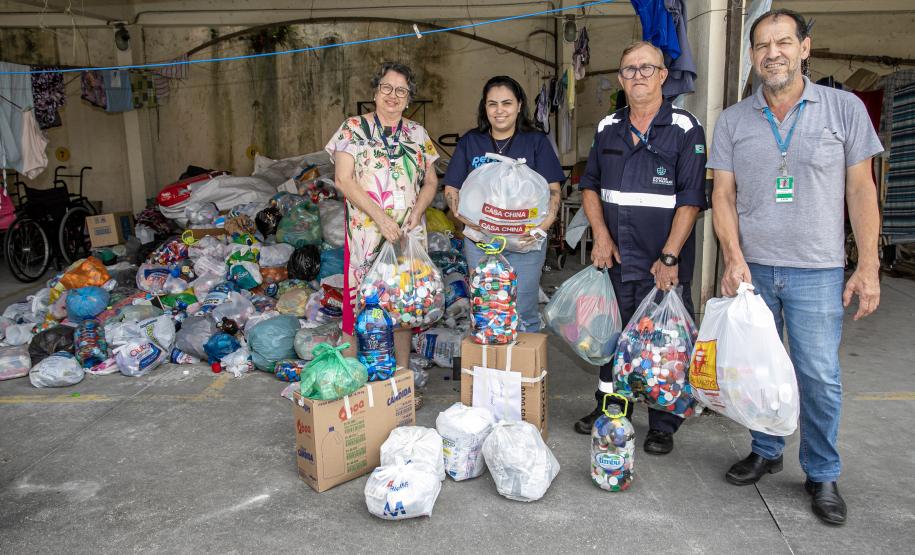 Portos do Paraná arrecada meia tonelada de tampinhas para o Lar Perseverança