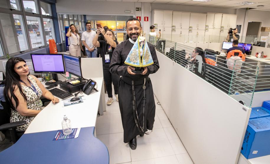Imagem da Nossa Senhora do Rocio visita a Portos do Paraná