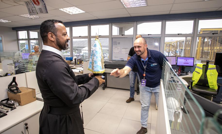 Imagem da Nossa Senhora do Rocio visita a Portos do Paraná