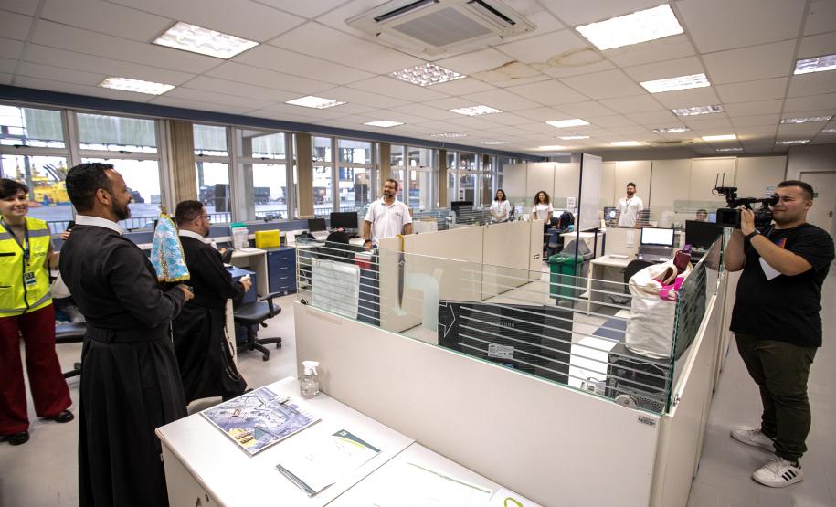 Imagem da Nossa Senhora do Rocio visita a Portos do Paraná