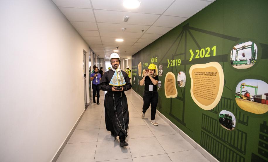 Imagem da Nossa Senhora do Rocio visita a Portos do Paraná