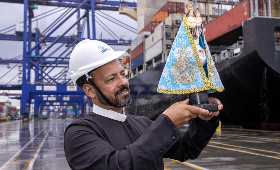 Imagem da Nossa Senhora do Rocio visita a Portos do Paraná