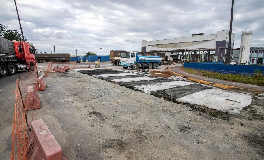 Pátio de Triagem ganha pavimentação de concreto em áreas mais sensíveis